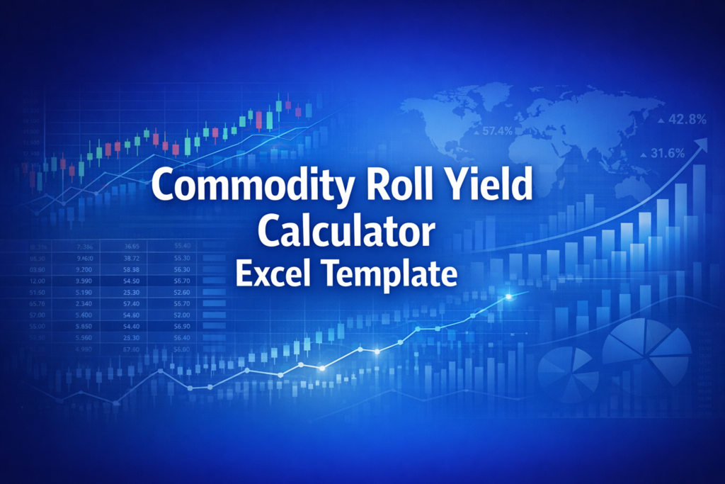 Professional finance illustration representing Commodity Roll Yield Calculator Excel Template