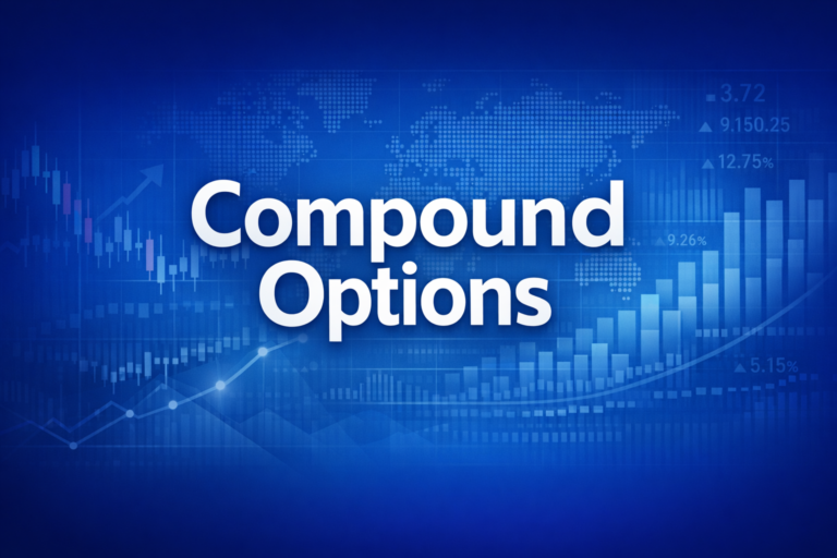 Professional finance illustration representing Compound Options: Options on Options & the Geske Formula