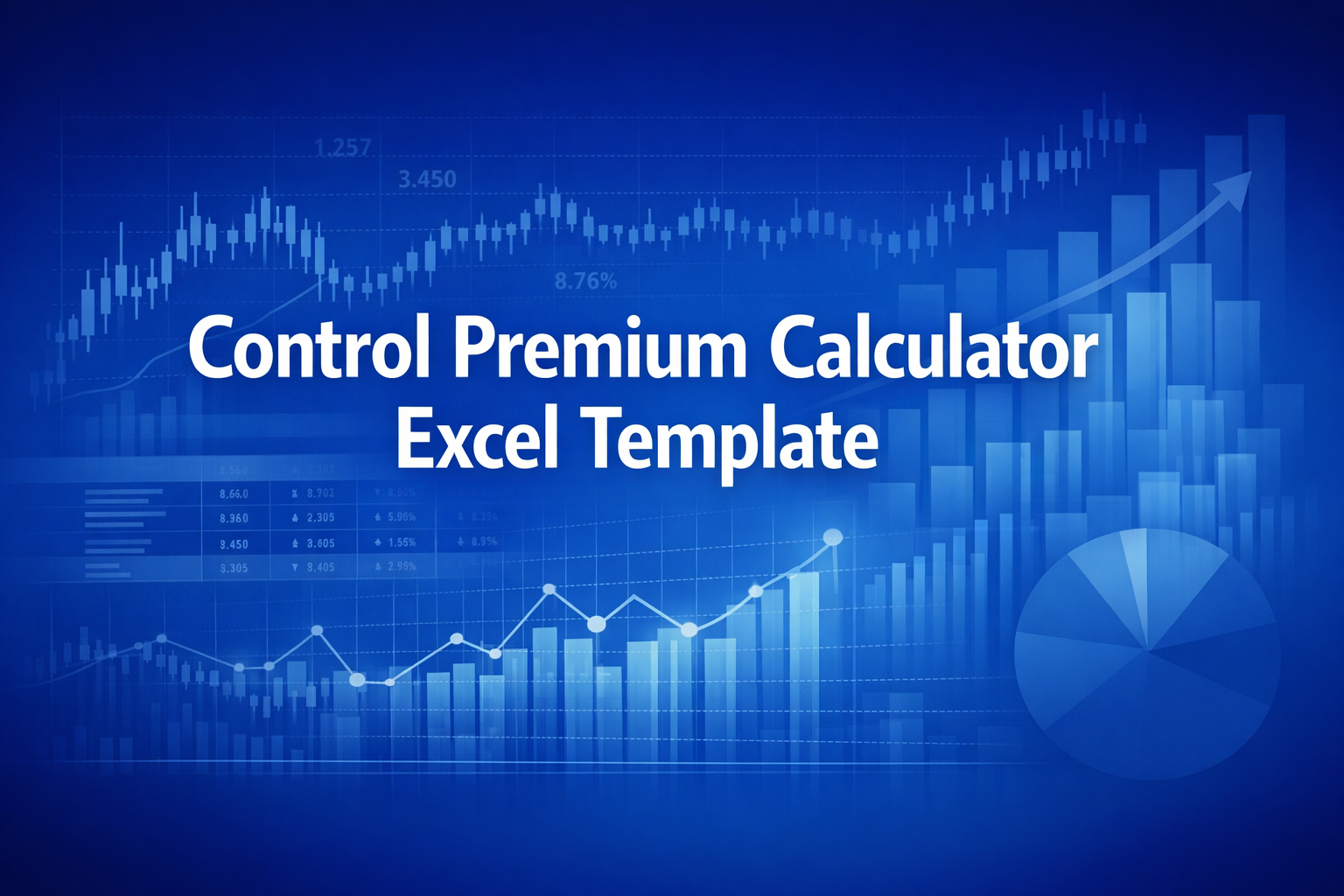 Professional finance illustration representing Control Premium Calculator Excel Template