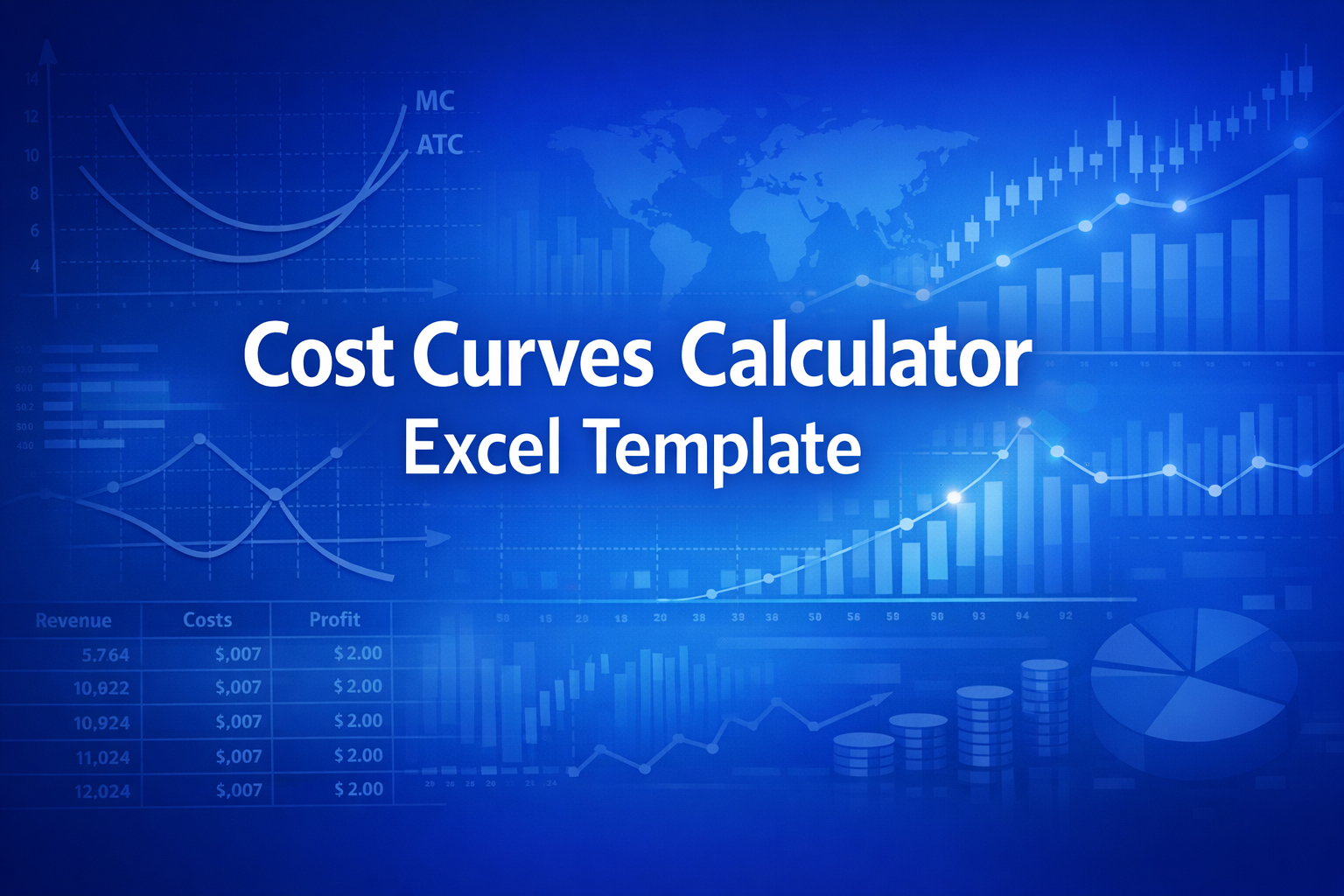 Professional finance illustration representing Cost Curves Calculator Excel Template