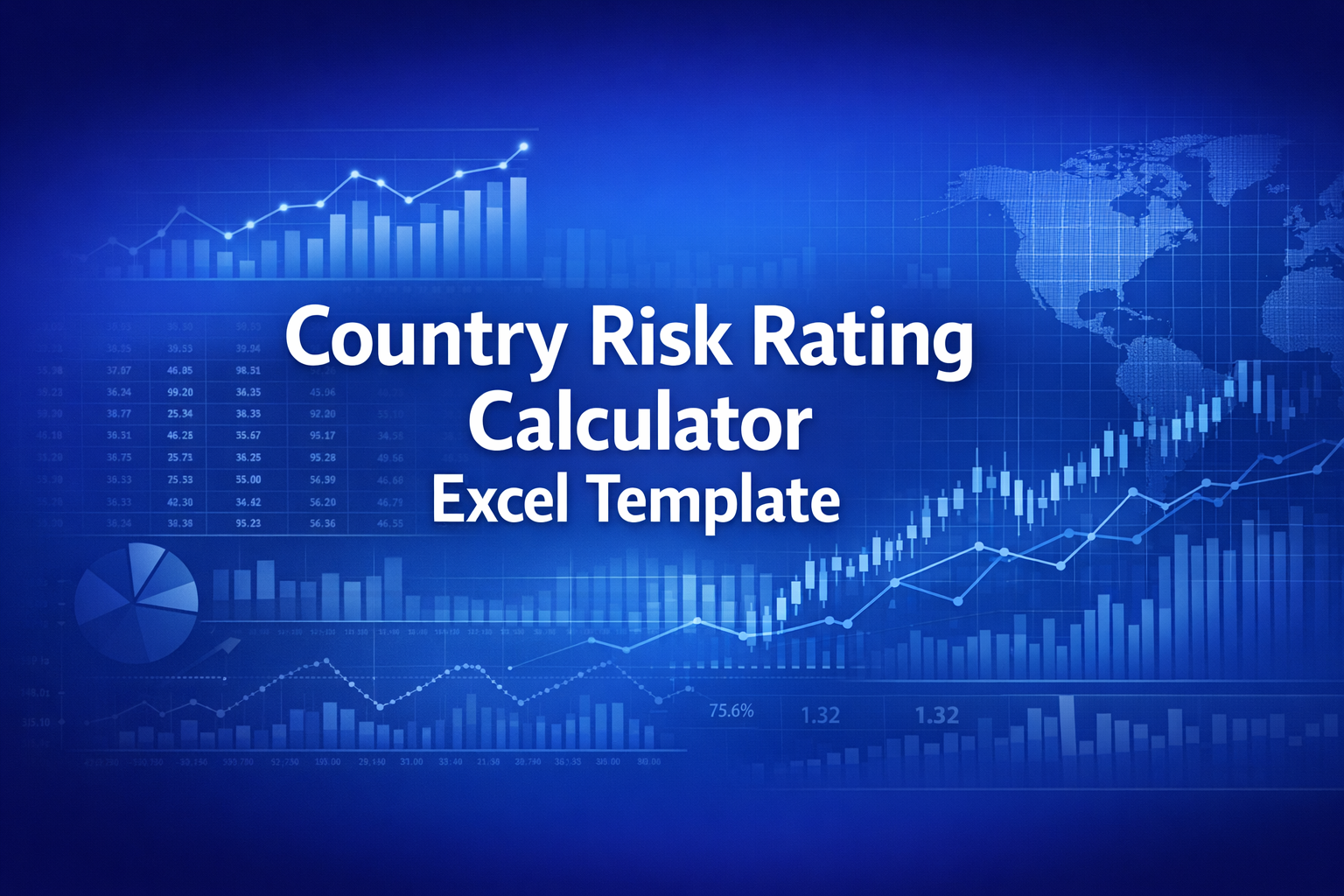 Professional finance illustration representing Country Risk Rating Calculator Excel Template