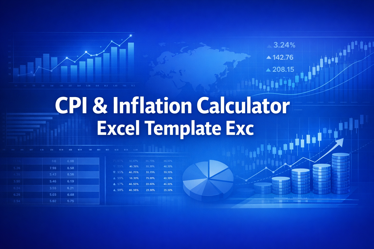 Professional finance illustration representing CPI & Inflation Calculator Excel Template Excel Template