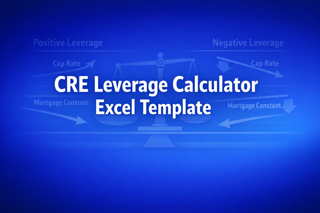 Professional finance illustration representing CRE Leverage Calculator Excel Template