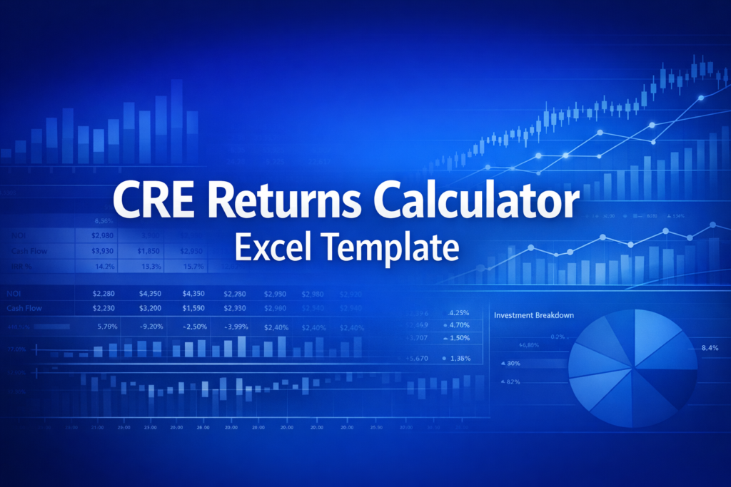 Professional finance illustration representing CRE Returns Calculator Excel Template