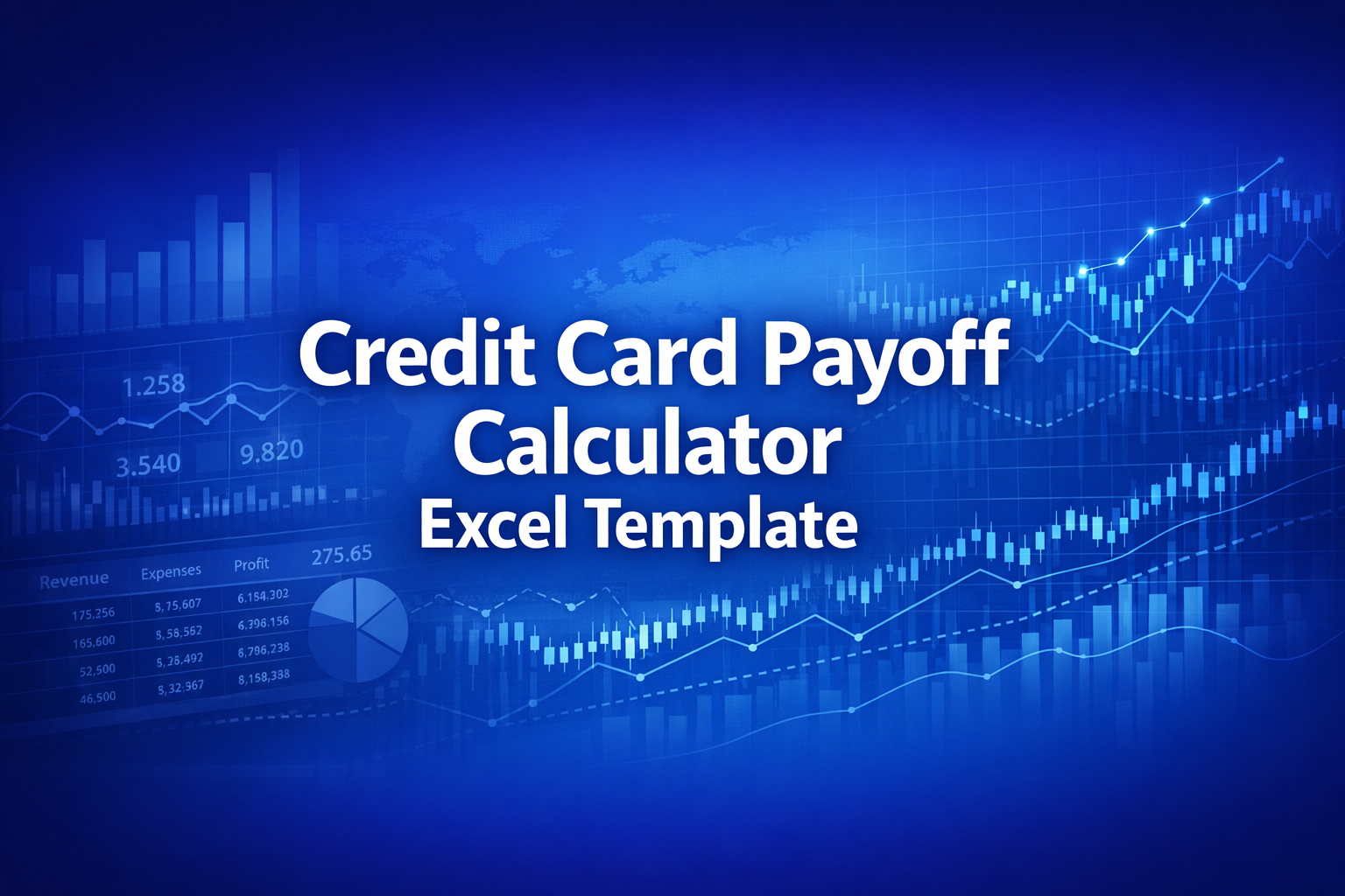 Professional finance illustration representing Credit Card Payoff Calculator Excel Template