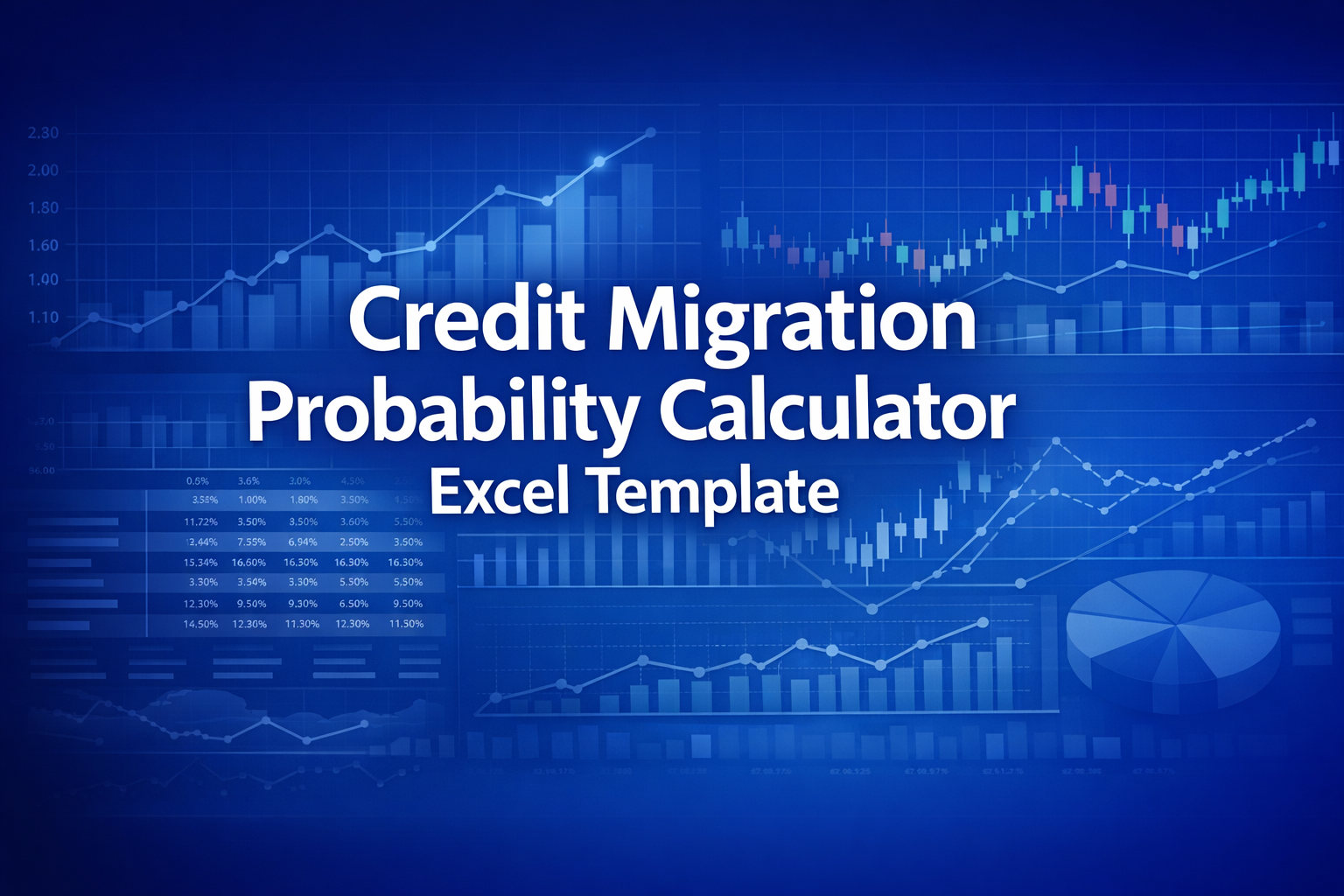 Professional finance illustration representing Credit Migration Probability Calculator Excel Template