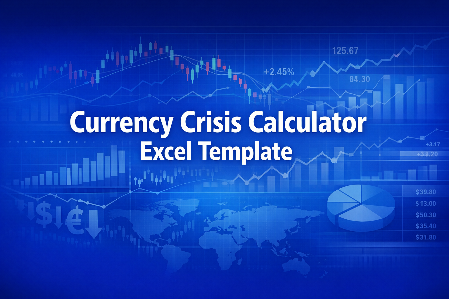 Professional finance illustration representing Currency Crisis Calculator Excel Template