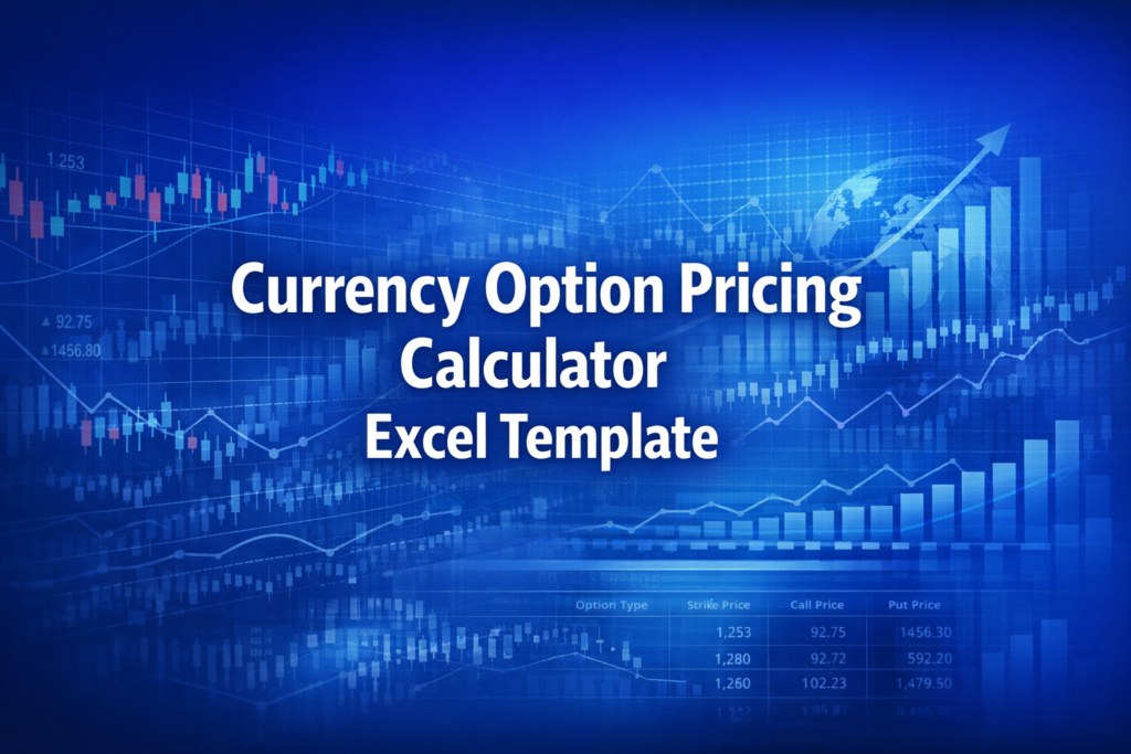 Professional finance illustration representing Currency Option Pricing Calculator Excel Template