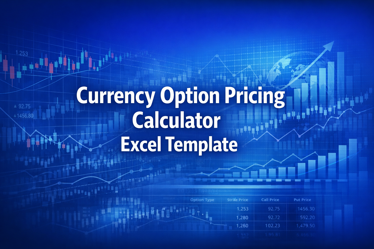 Professional finance illustration representing Currency Option Pricing Calculator Excel Template