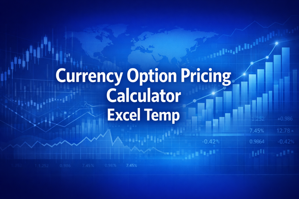 Professional finance illustration representing Currency Option Pricing Calculator Excel Template