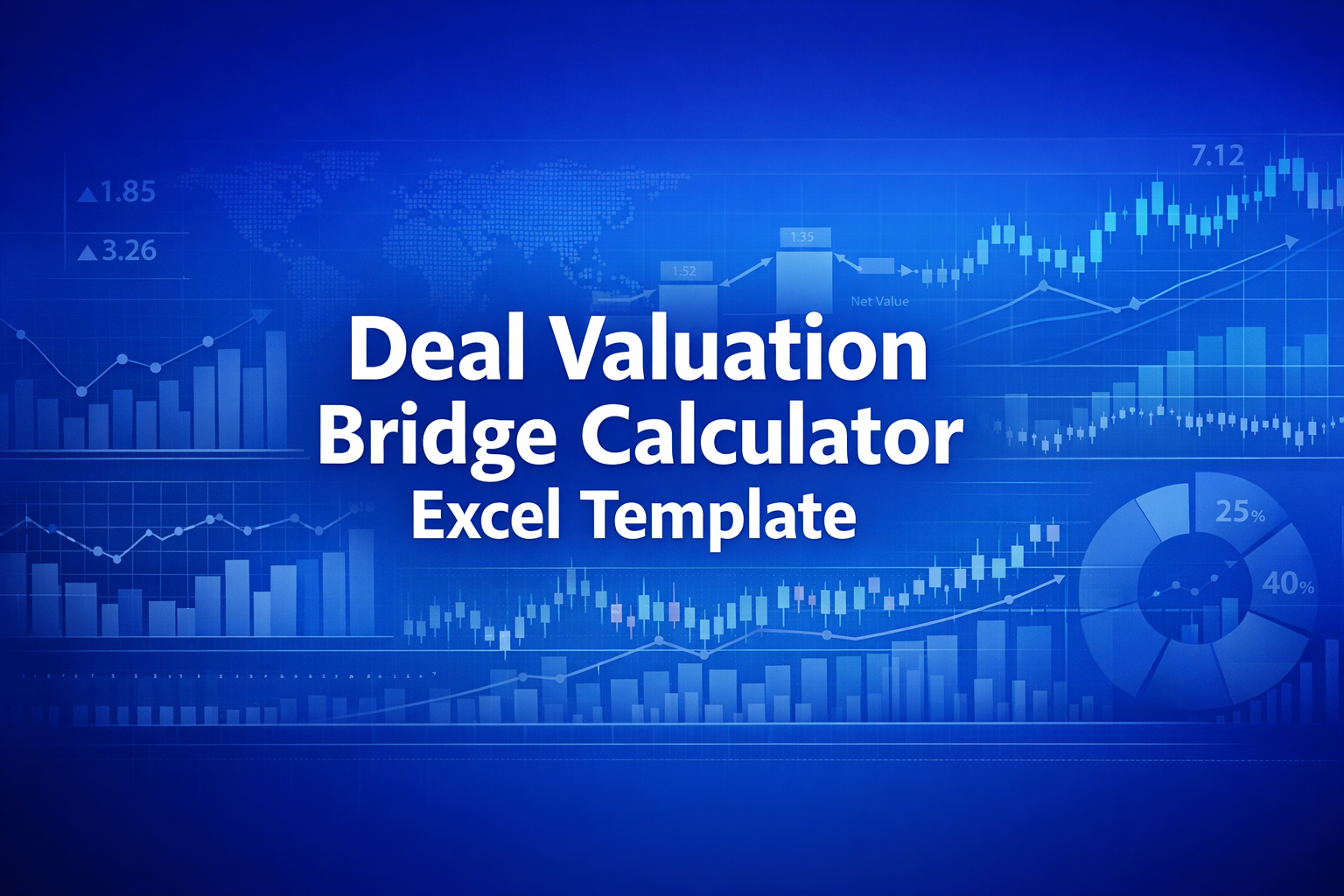 Professional finance illustration representing Deal Valuation Bridge Calculator Excel Template