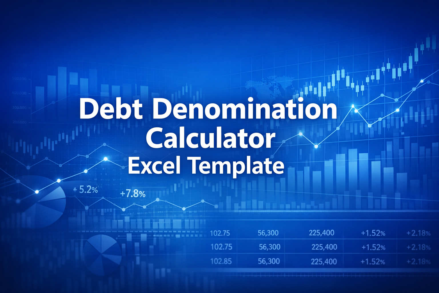 Professional finance illustration representing Debt Denomination Calculator Excel Template