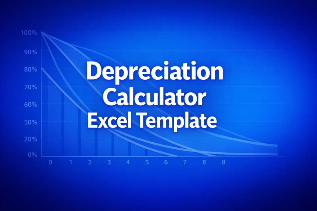 Professional finance illustration representing Depreciation Calculator Excel Template