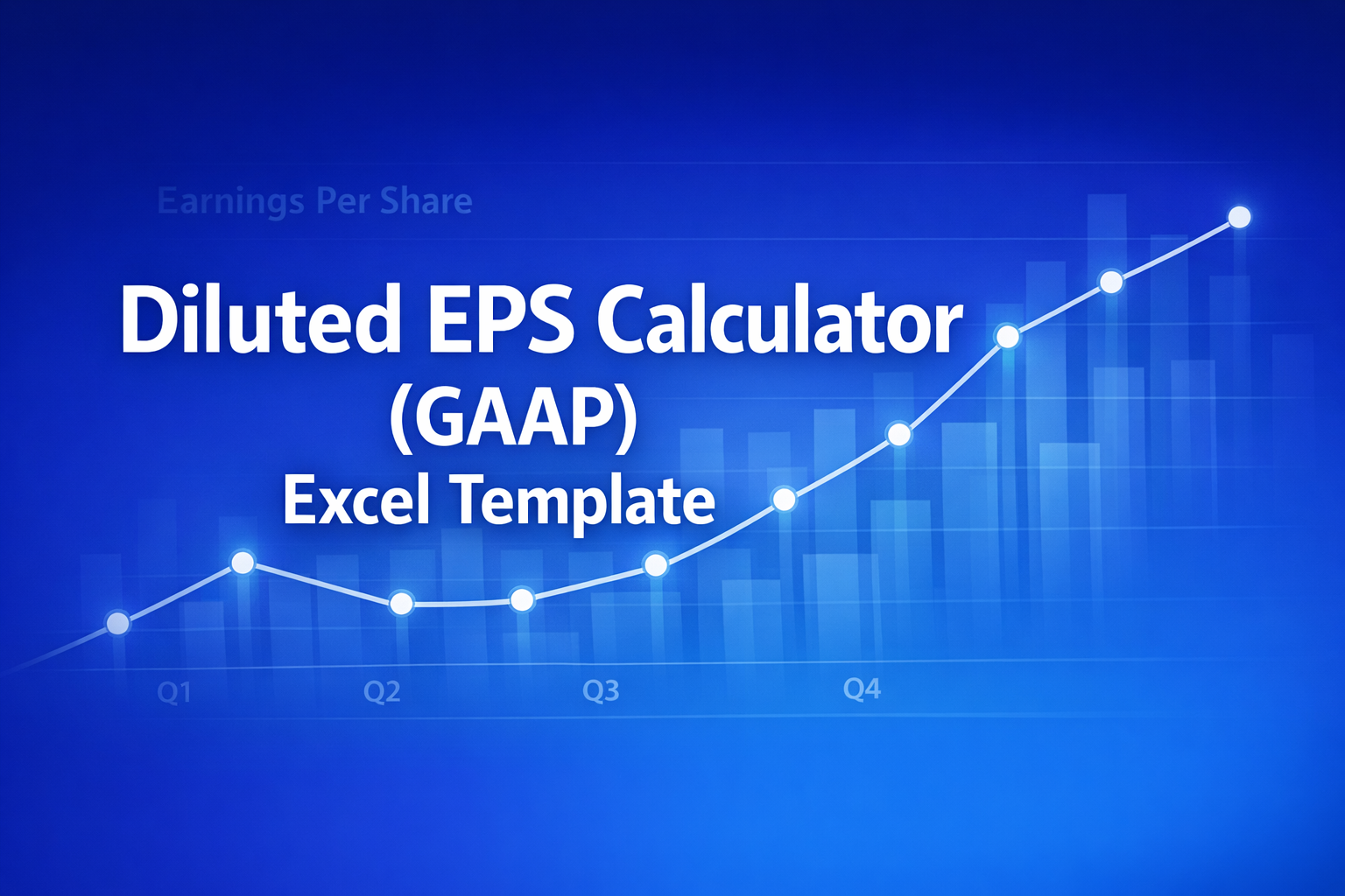 Professional finance illustration representing Diluted EPS Calculator (GAAP) Excel Template Excel Template
