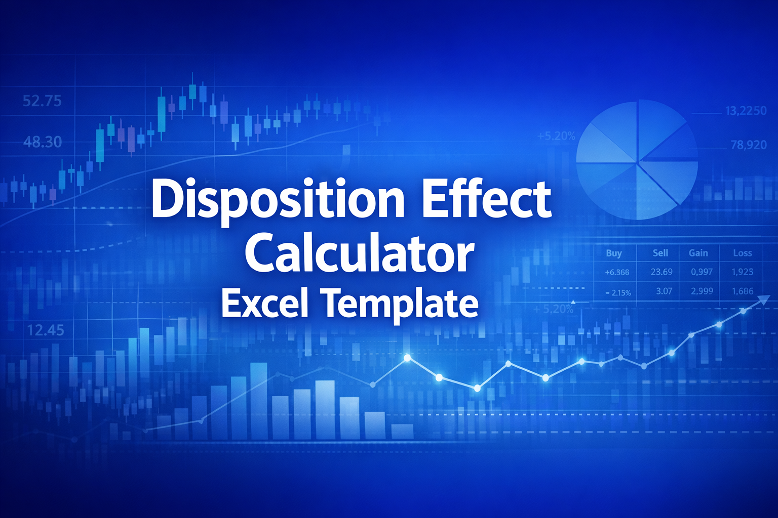 Professional finance illustration representing Disposition Effect Calculator Excel Template