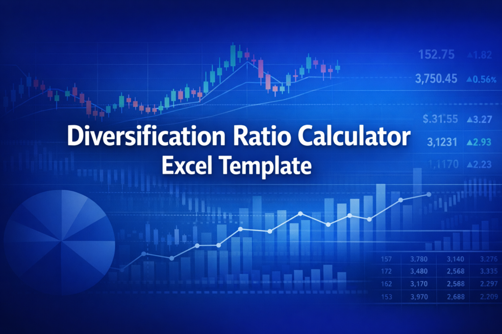 Professional finance illustration representing Diversification Ratio Calculator Excel Template