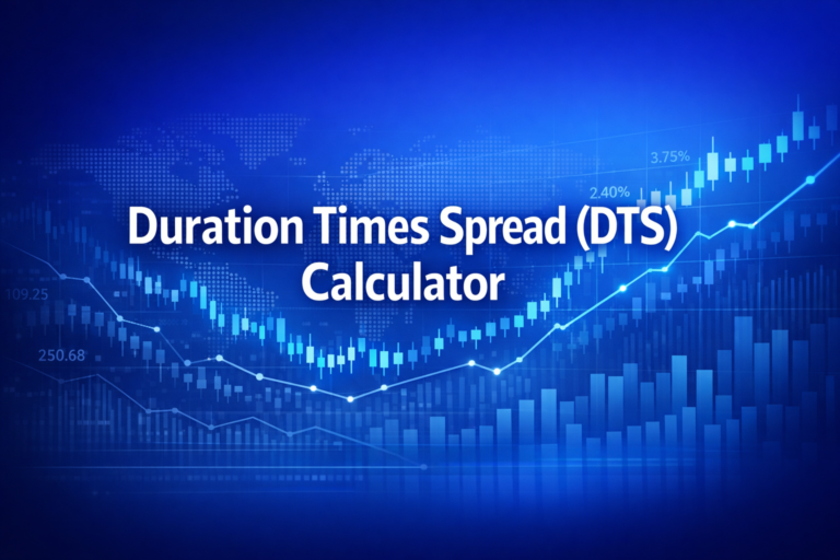 Professional finance illustration representing Duration Times Spread (DTS) Calculator