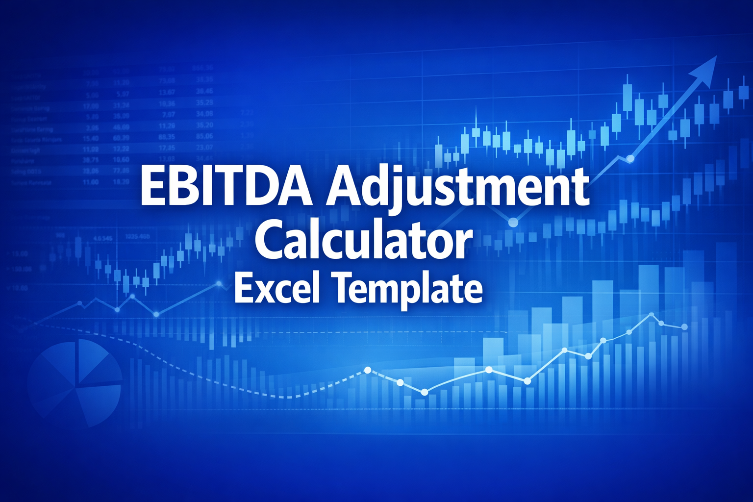 Professional finance illustration representing EBITDA Adjustment Calculator Excel Template