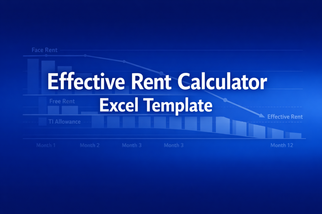 Professional finance illustration representing Effective Rent Calculator Excel Template