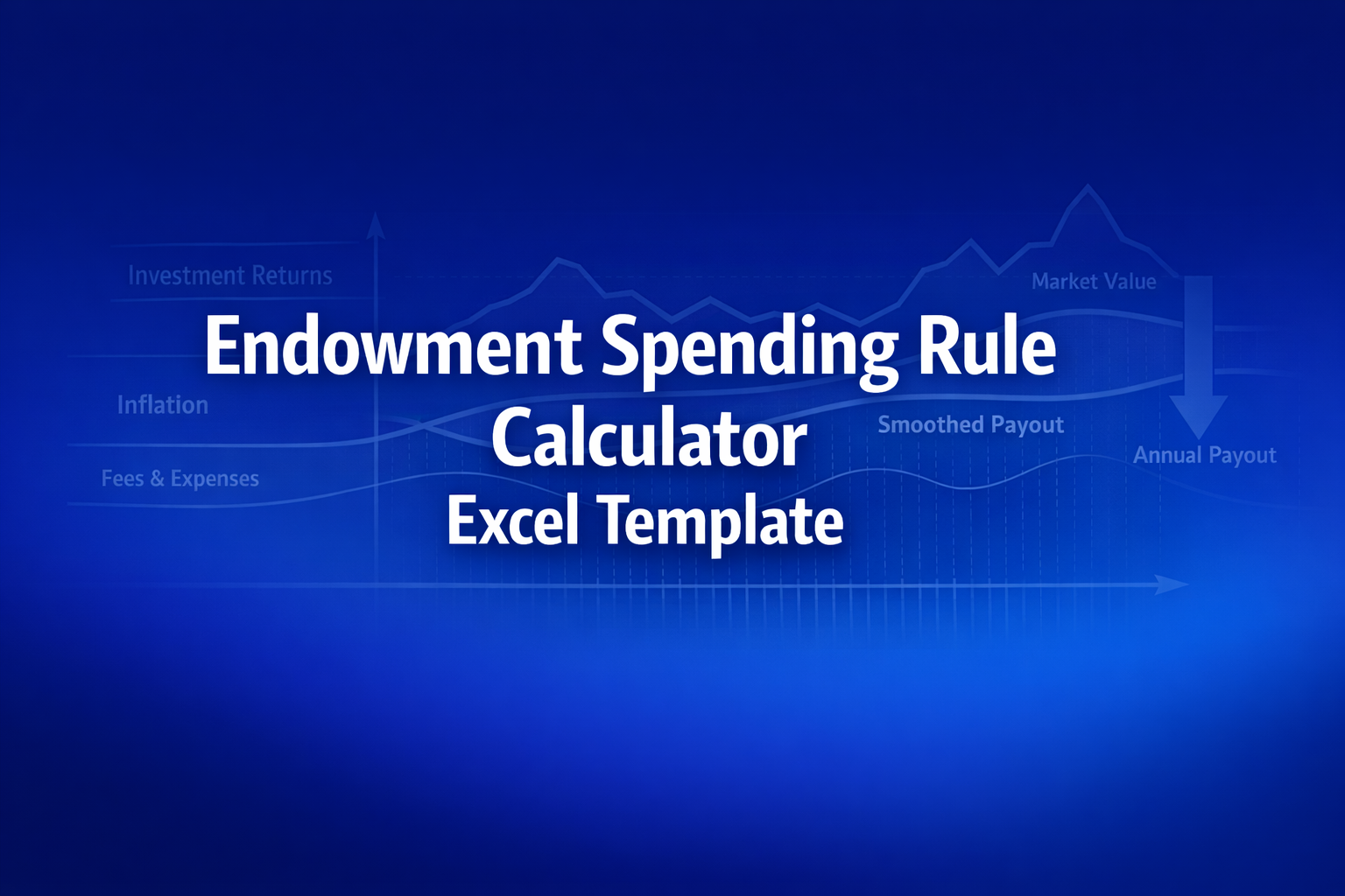 Professional finance illustration representing Endowment Spending Rule Calculator Excel Template