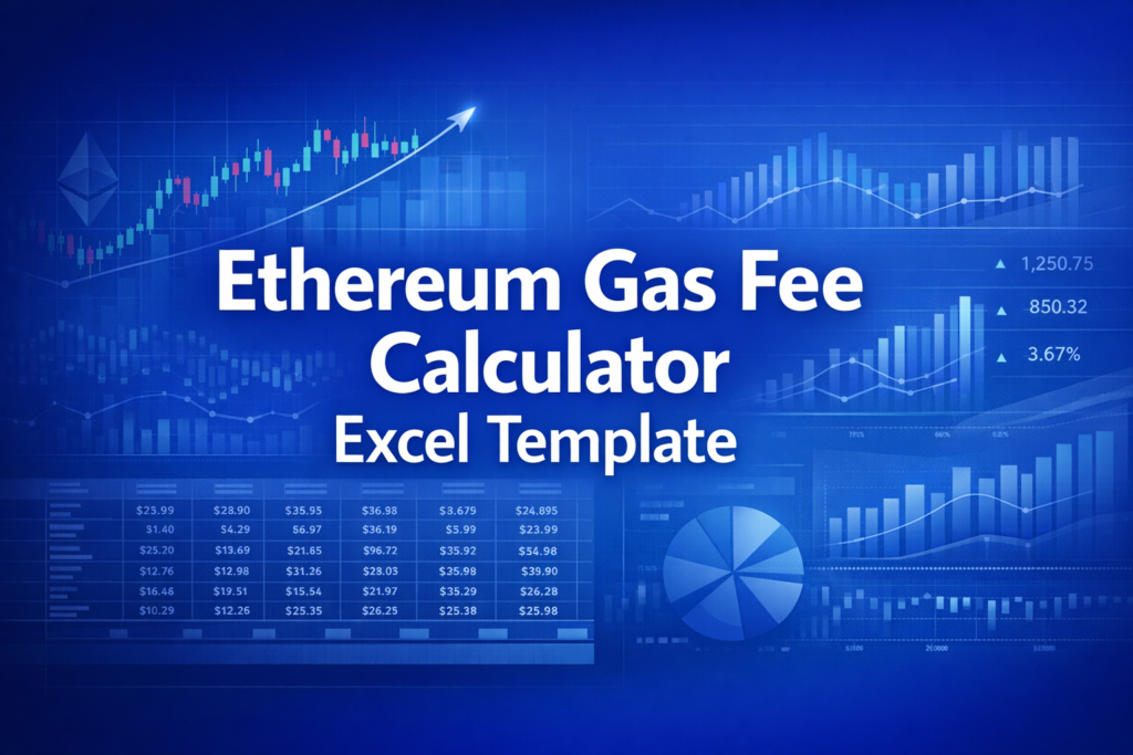 Professional finance illustration representing Ethereum Gas Fee Calculator Excel Template