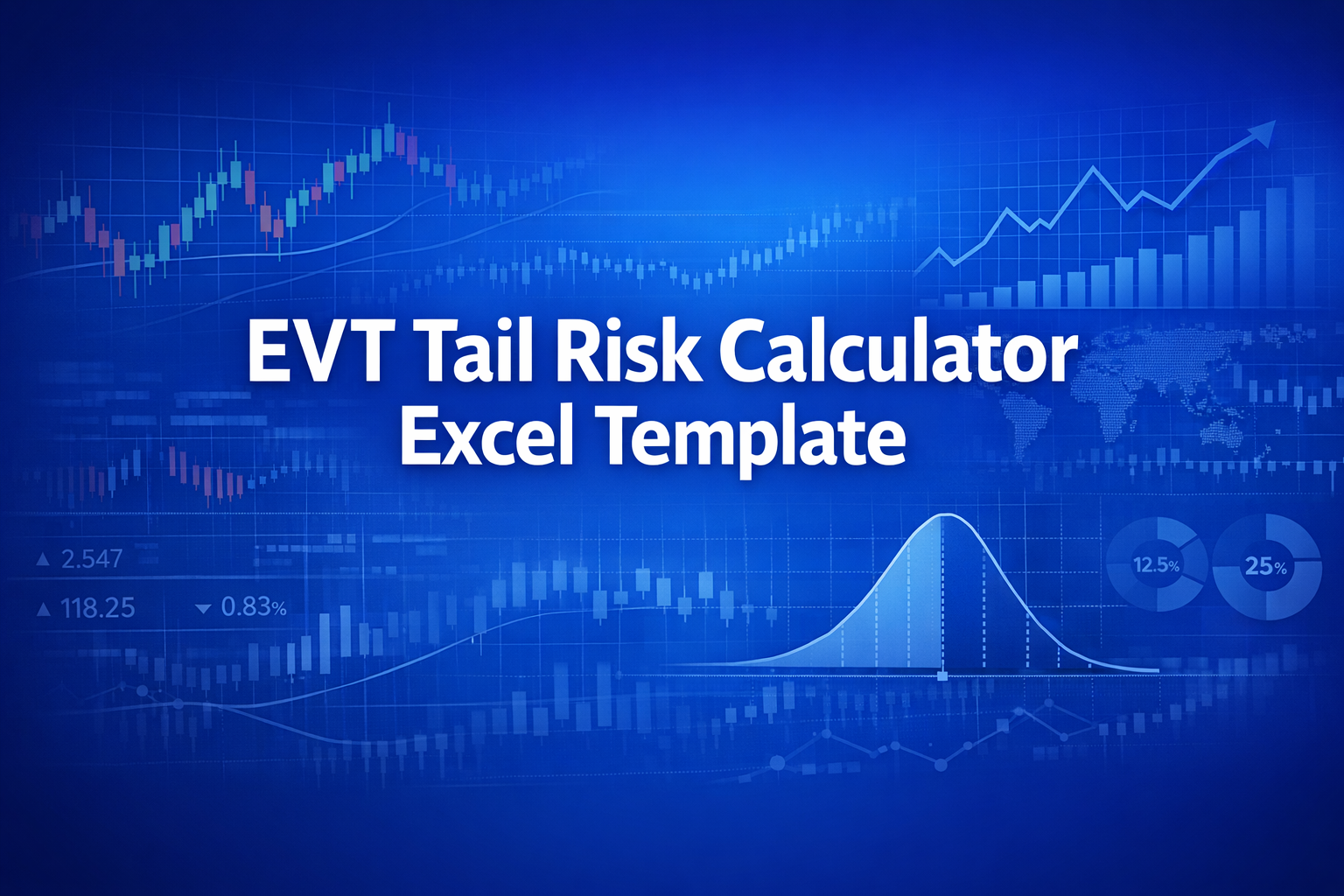 Professional finance illustration representing EVT Tail Risk Calculator Excel Template