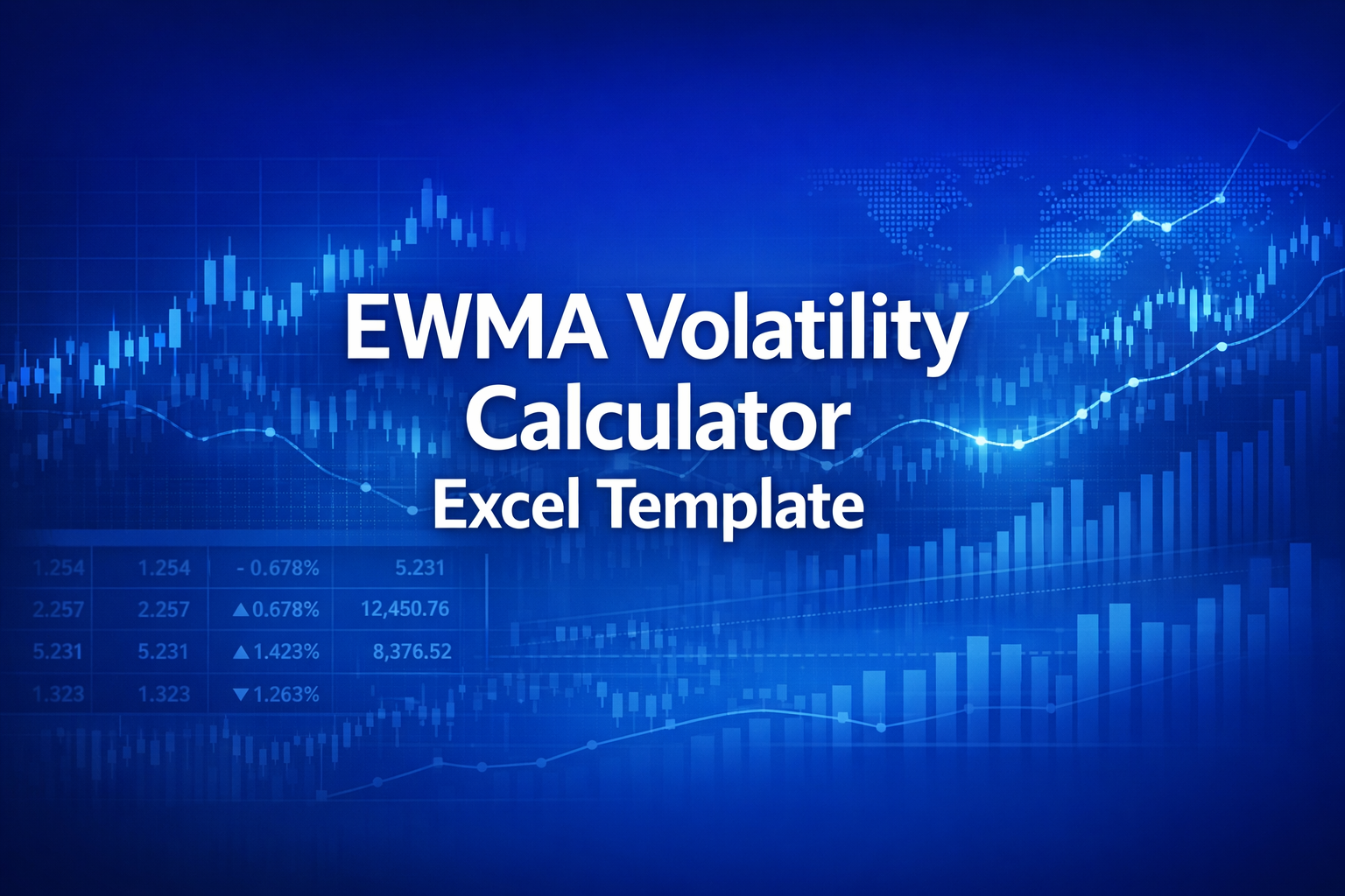 Professional finance illustration representing EWMA Volatility Calculator Excel Template