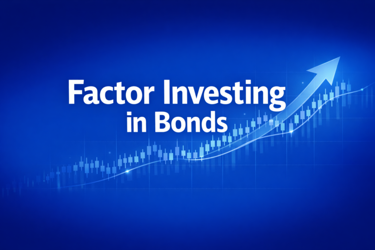 Professional finance illustration representing Factor Investing in Bonds: Carry, Value, Momentum & Quality