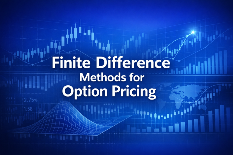 Professional finance illustration representing Finite Difference Methods for Option Pricing