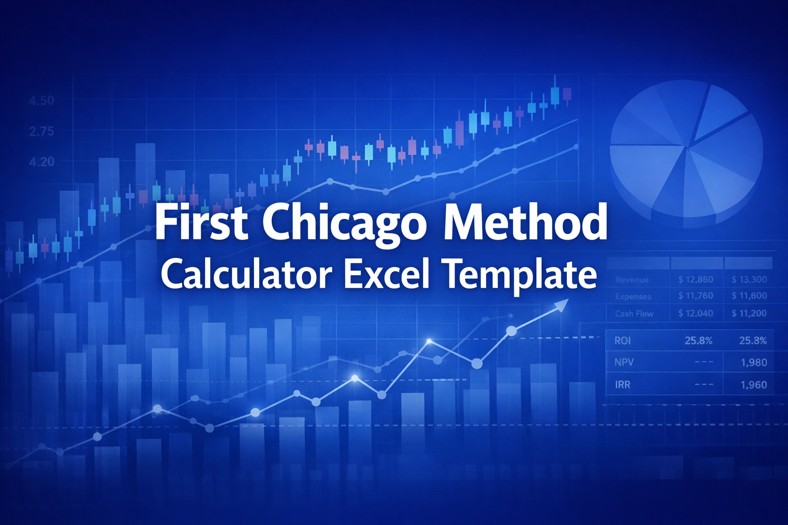 Professional finance illustration representing First Chicago Method Calculator Excel Template