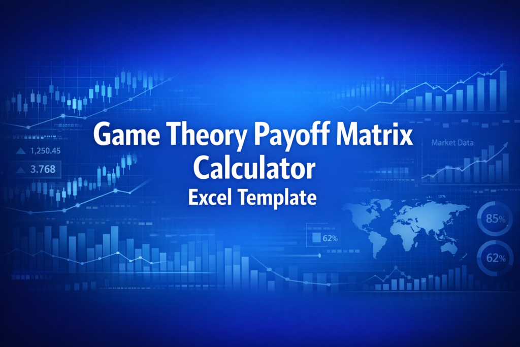 Professional finance illustration representing Game Theory Payoff Matrix Calculator Excel Template