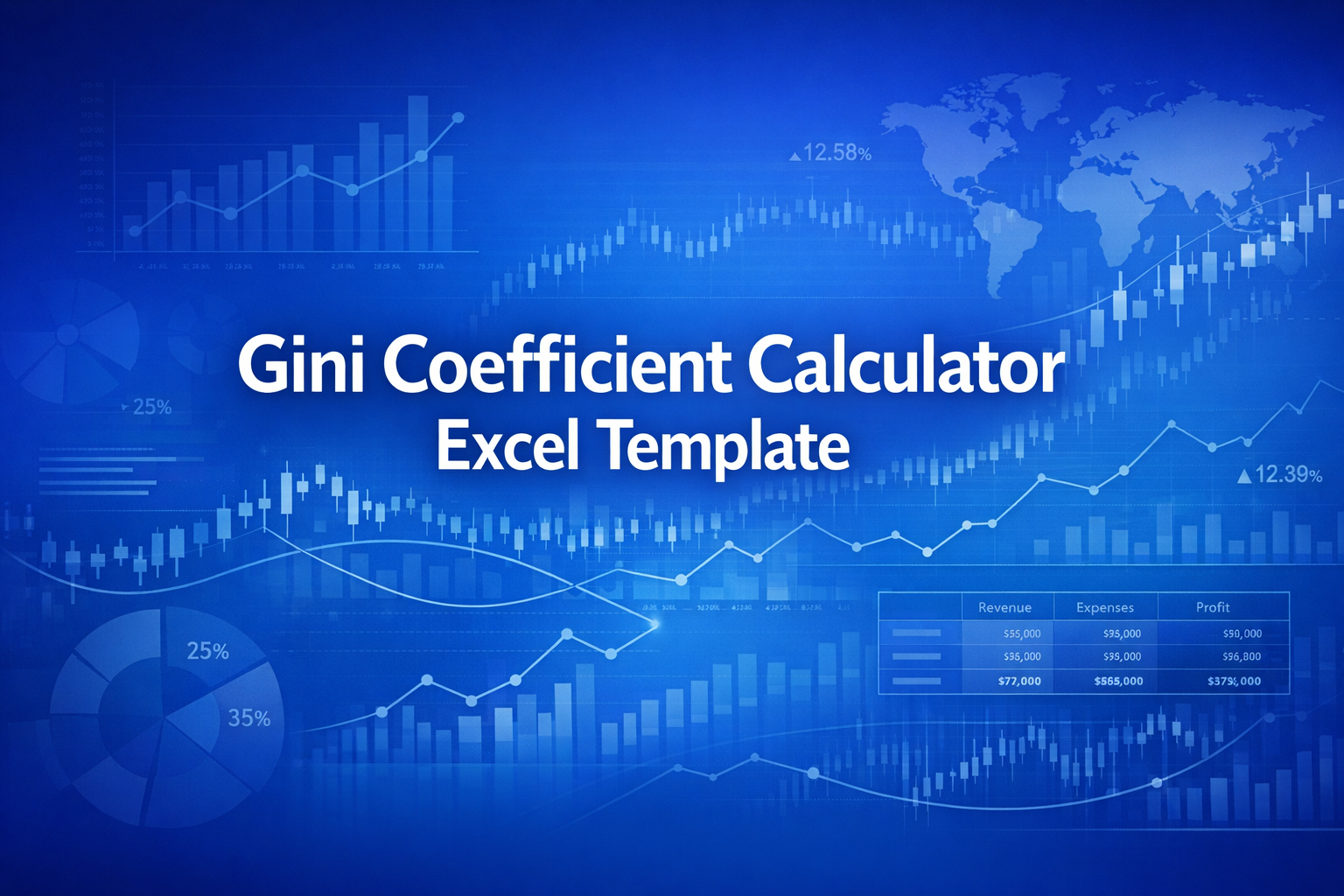Professional finance illustration representing Gini Coefficient Calculator Excel Template