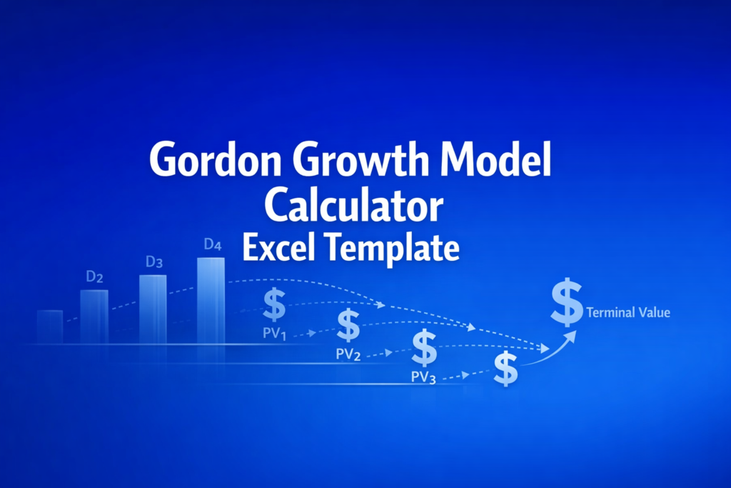 Professional finance illustration representing Gordon Growth Model Calculator Excel Template