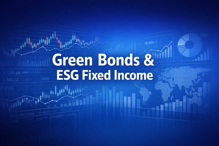 Professional finance illustration representing Green Bonds & ESG Fixed Income: How Sustainable Bonds Work