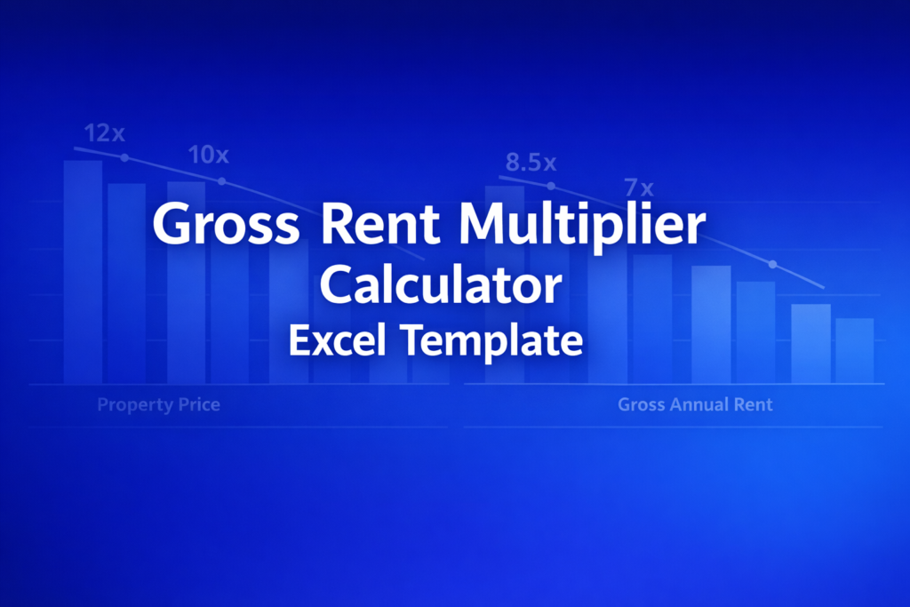 Professional finance illustration representing Gross Rent Multiplier Calculator Excel Template