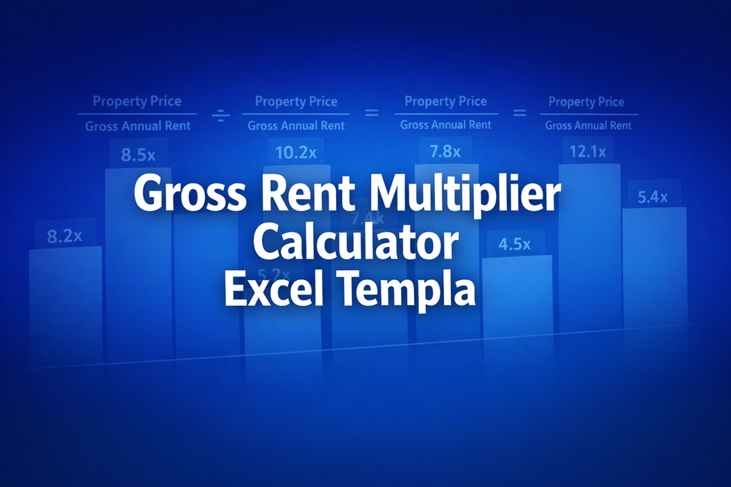 Professional finance illustration representing Gross Rent Multiplier Calculator Excel Template
