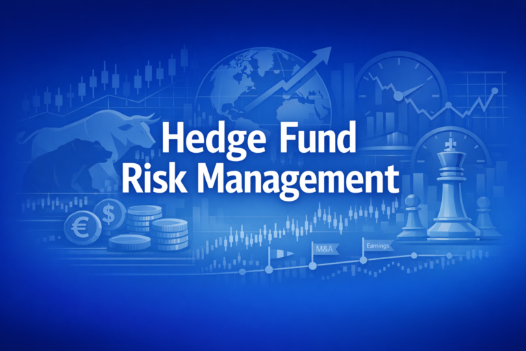 Professional finance illustration representing Hedge Fund Risk Management: Leverage, Liquidity, and Tail Risk