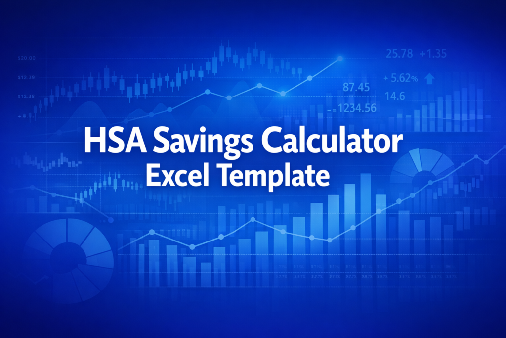 Professional finance illustration representing HSA Savings Calculator Excel Template