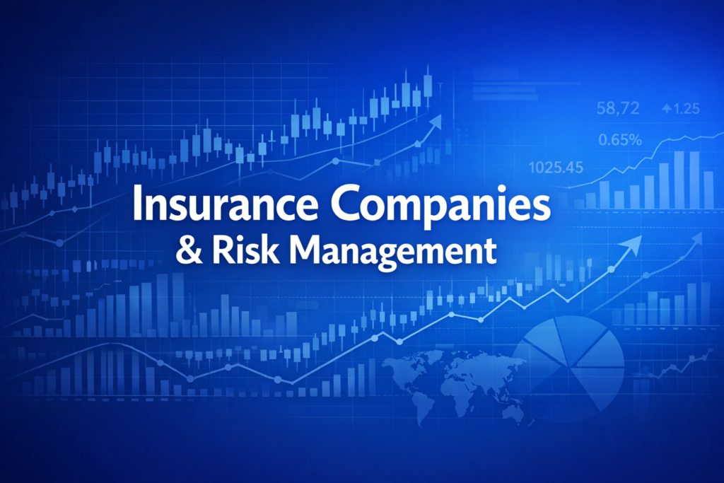 Professional finance illustration representing Insurance Companies & Risk Management: Life, P&C, and Reinsurance