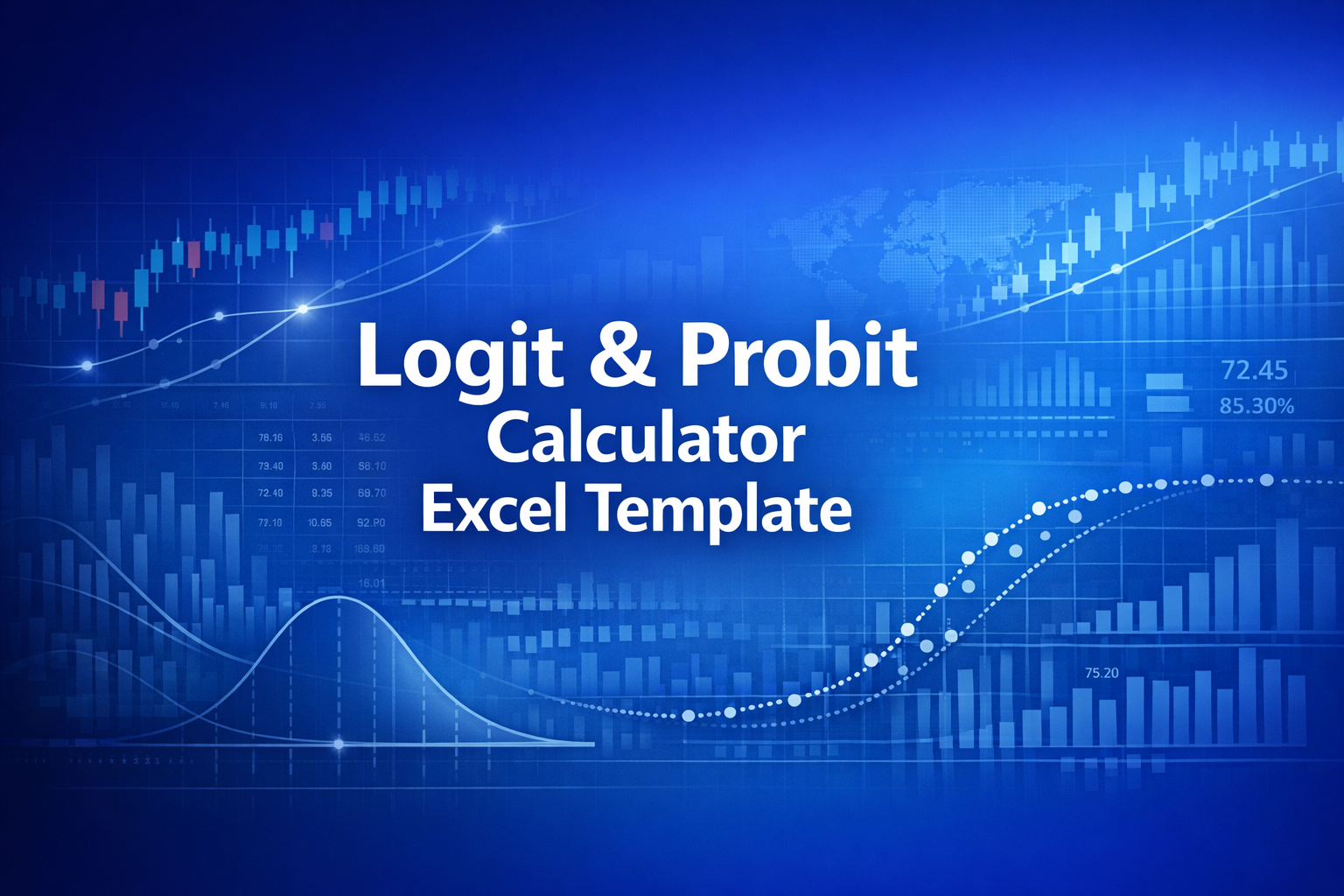 Professional finance illustration representing Logit & Probit Calculator Excel Template