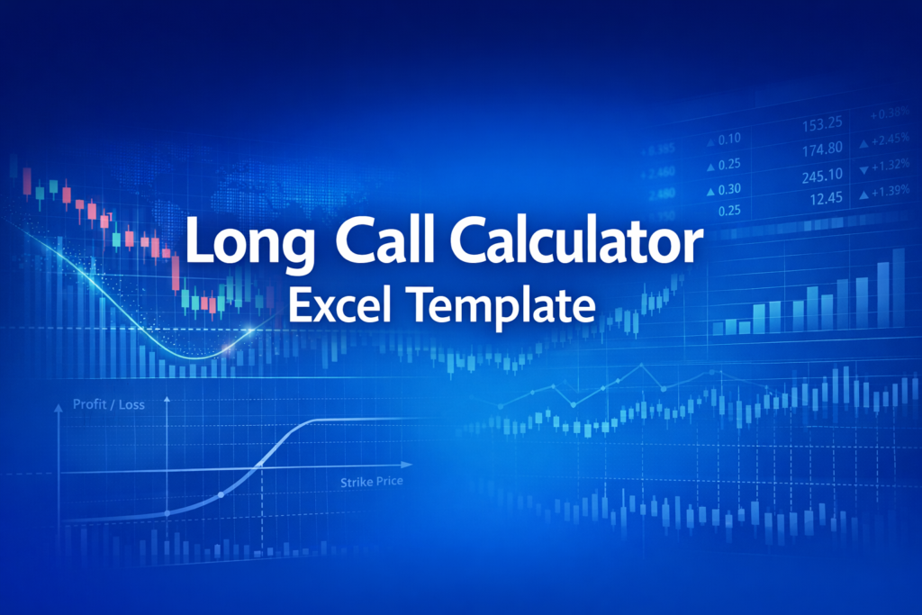 Professional finance illustration representing Long Call Calculator Excel Template
