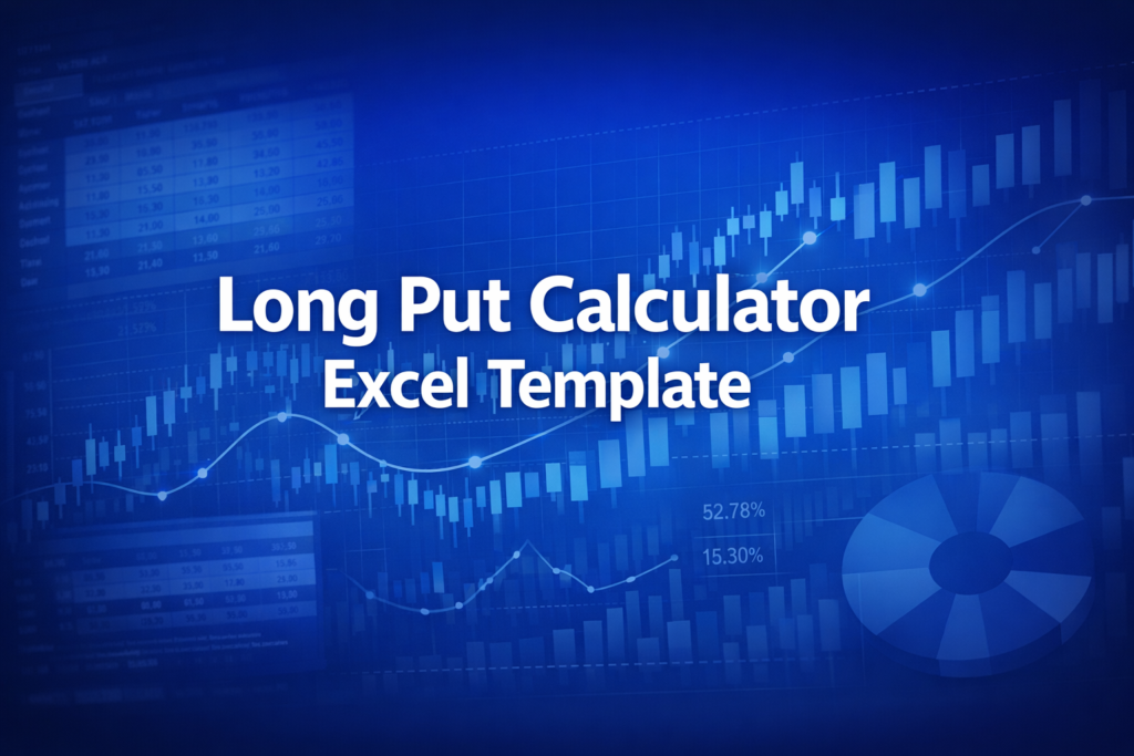 Professional finance illustration representing Long Put Calculator Excel Template