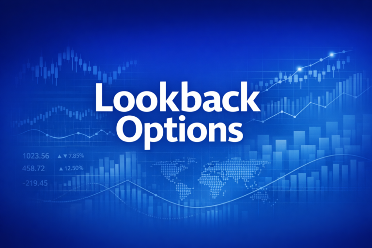 Professional finance illustration representing Lookback Options: Floating Strike, Fixed Strike & Pricing