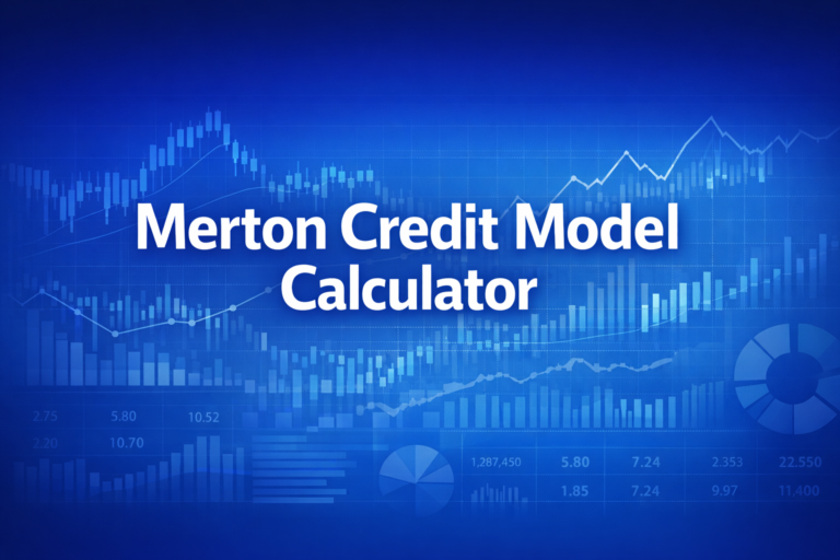 Professional finance illustration representing Merton Credit Model Calculator: Default Probability & Credit Spread