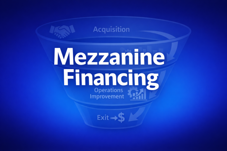 Professional finance illustration representing Mezzanine Financing: Structure, Returns, and Role in Private Equity