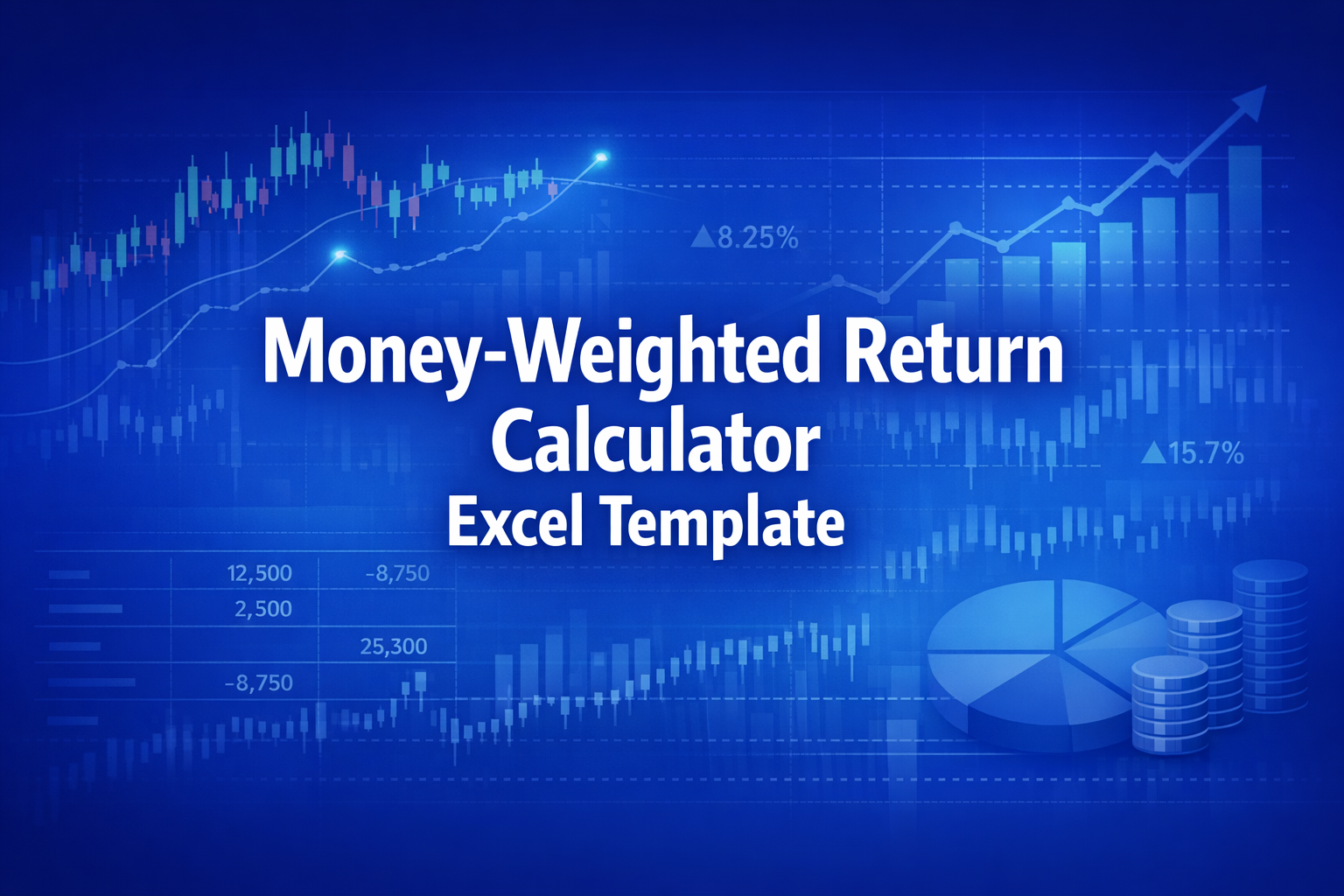 Professional finance illustration representing Money-Weighted Return Calculator Excel Template