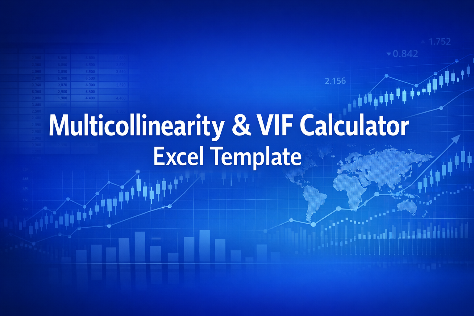 Professional finance illustration representing Multicollinearity & VIF Calculator Excel Template
