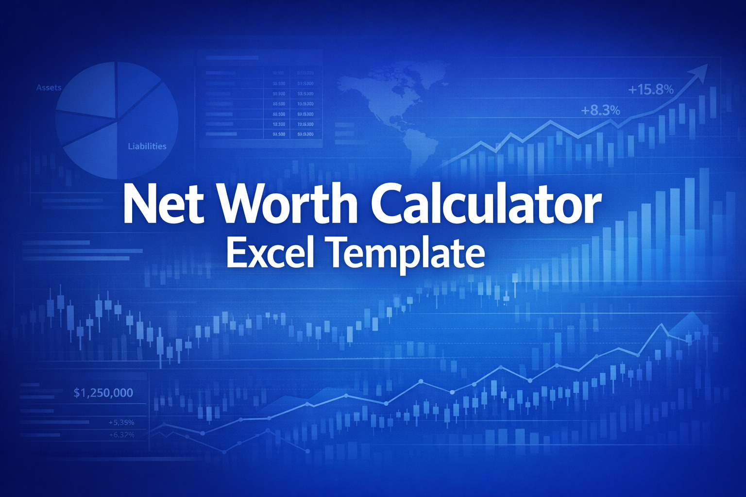 Professional finance illustration representing Net Worth Calculator Excel Template