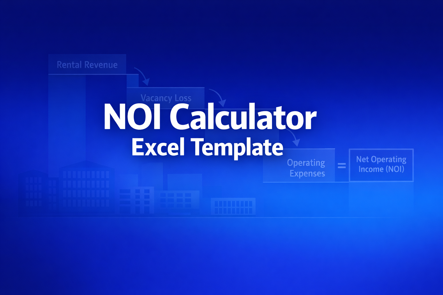 Professional finance illustration representing NOI Calculator Excel Template