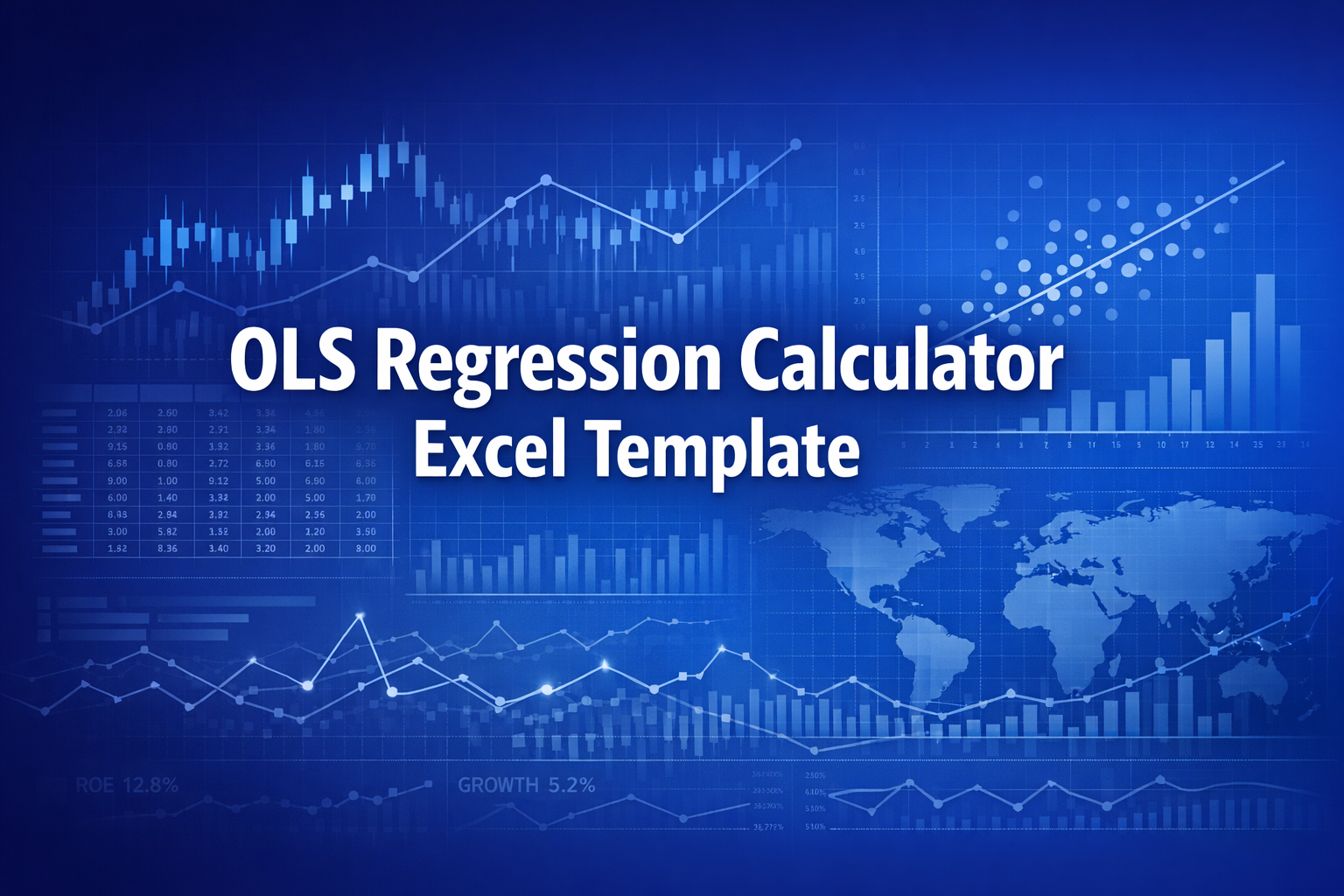 Professional finance illustration representing OLS Regression Calculator Excel Template